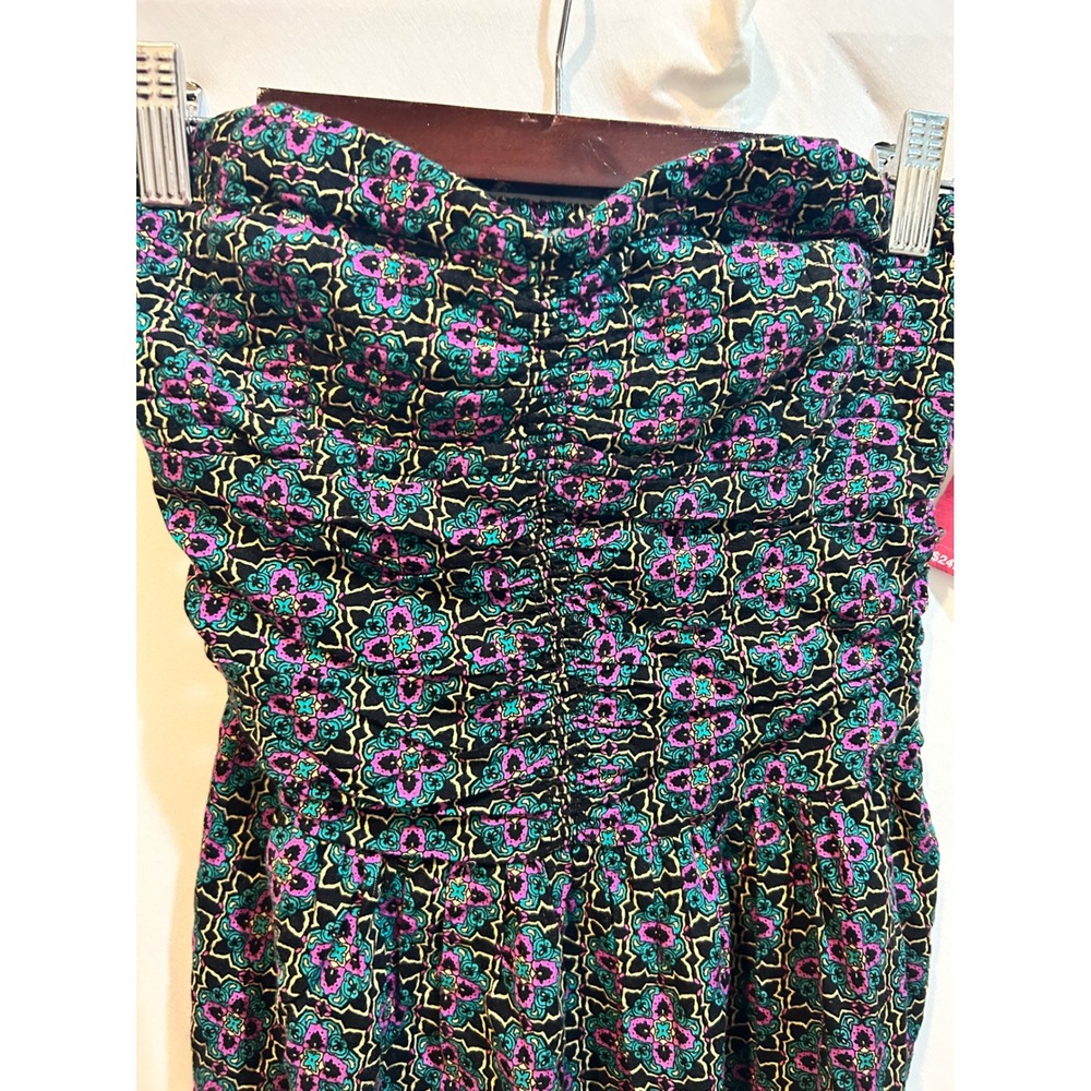 ✅3-for-$12✅ Whapllon Strapless Dress Black Purple Teal‎ Geometric Mini Party